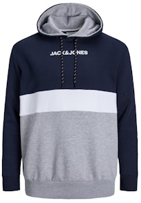 Jack & Jones Colour Block Hoody Navy Blazer