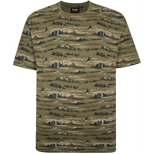 Espionage Wilderness Print T-Shirt Khaki
