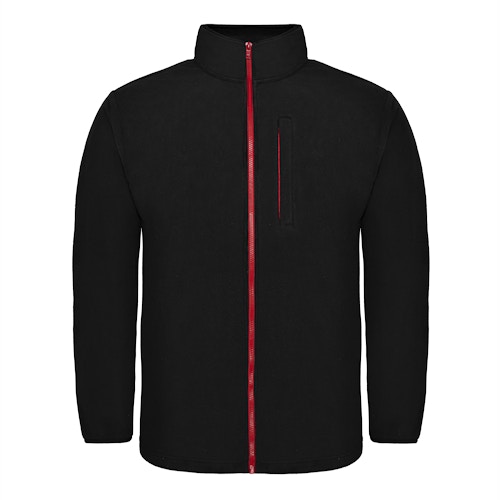 Bigdude Contrast Zip Fleece Jacket Black