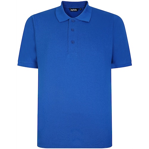 Bigdude Plain Polo Shirt Royal Blue