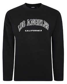 Bigdude Los Angeles Print Jumper Black