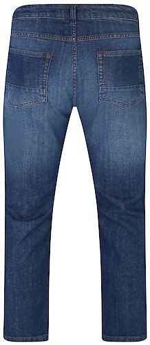 Bigdude Elasticated Waist Jeans Mid Wash