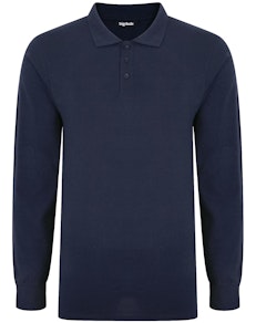 Bigdude Long Sleeve Polo Shirt Navy