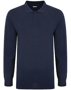 Bigdude Long Sleeve Polo Shirt Navy
