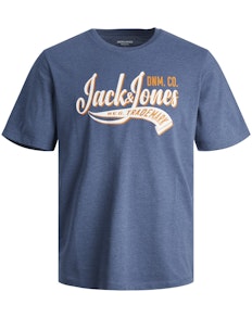 Jack & Jones – Bedrucktes T-Shirt „Ensign Blue Melange“