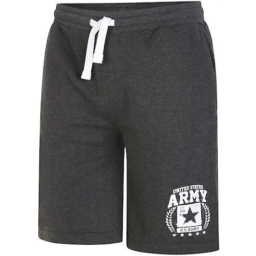 Bigdude Army Print Jogger Shorts Charcoal