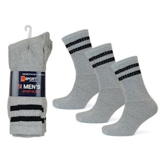 5 Pack Sports Sock With Stripe Grey