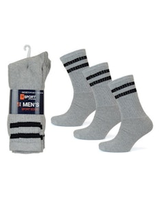 5 Pack Sports Sock With Stripe Grey