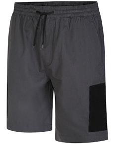 Bigdude Cargo-Shorts mit elastischem Bund und kontrastierenden Taschen, Anthrazit