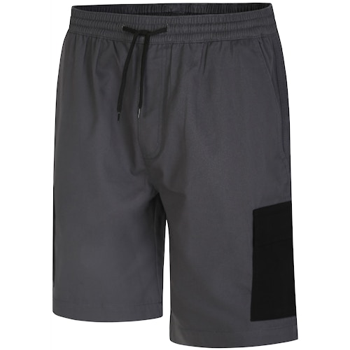 Bigdude Cargo-Shorts mit elastischem Bund und kontrastierenden Taschen, Anthrazit