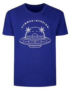 Bigdude UFO Crew Neck T-Shirt Cobalt
