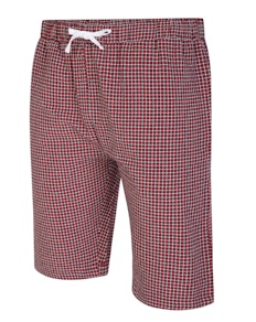 Bigdude Pyjama-Shorts mit modernem Karomuster in Rot/Weiß