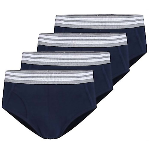 Bigdude 4 Pack Stretch Brief Navy