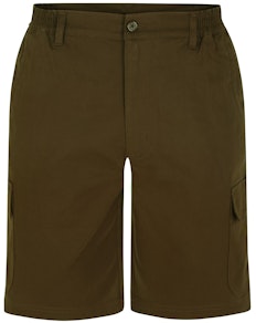 Bigdude Stretch-Twill-Cargo-Shorts mit elastischer Taille Khaki