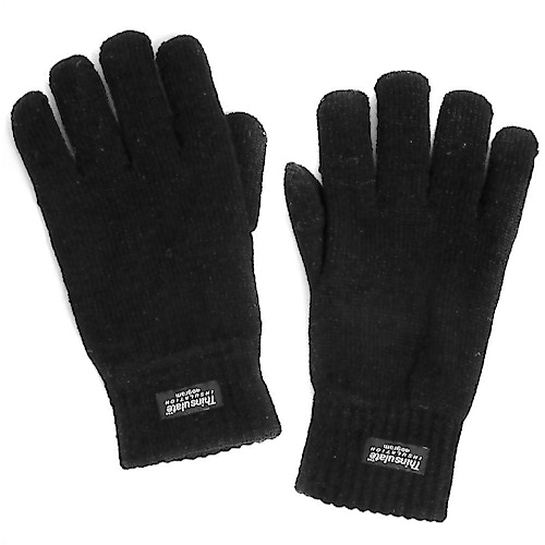 Thinsulate Black Knitted Gloves