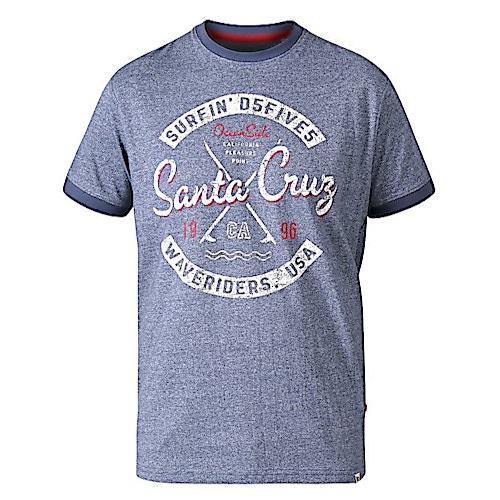 D555 Gove Santa Cruz Print T-Shirt Blau