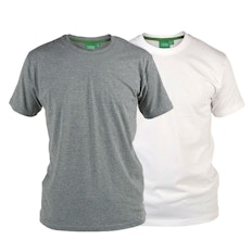 D555 Fenton Grey and White Multipack T-Shirts