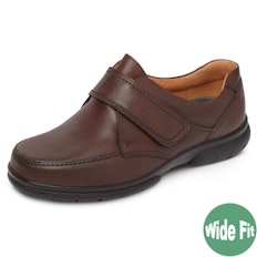 DB Shoes Havant Wide Fit Leather Brown Shoe