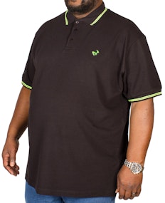 Bigdude Tipped Polo Shirt Black/Green