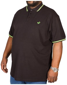 Bigdude Tipped Polo Shirt Black/Green