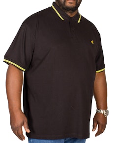 Bigdude Tipped Polo Shirt Black/Yellow