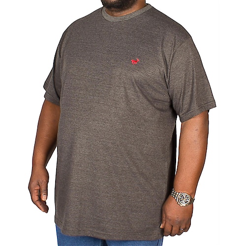 Bigdude Marl Effect T-Shirt Charcoal