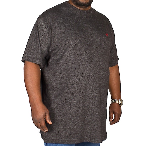 Bigdude Marl Effect T-Shirt Black
