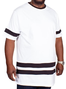 Bigdude Contrast Stripe T-Shirt White