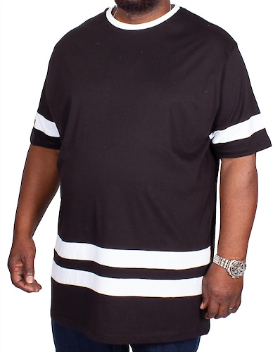 Bigdude Contrast Stripe T-Shirt Black