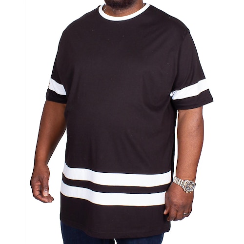 Bigdude Contrast Stripe T-Shirt Black