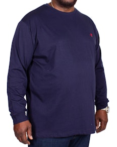 Bigdude Sweatshirt Rundhalsausschnitt Marineblau 