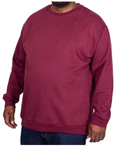 Bigdude Essentials Pullover Weinrot Tall Fit 