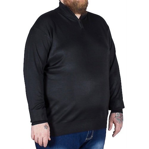 D555 Dexter Quarter Zip Sweater Black