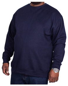 Bigdude Essentials Pullover Marineblau Tall Fit