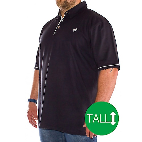 Bigdude Signature Polo Shirt Black - Tall