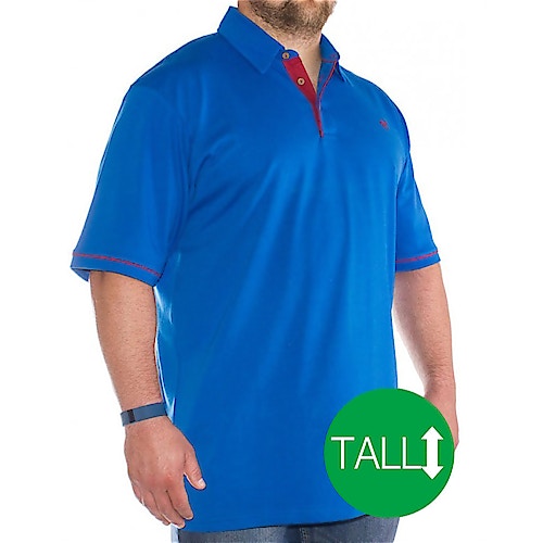 Bigdude Signature Polo Shirt Blue - Tall