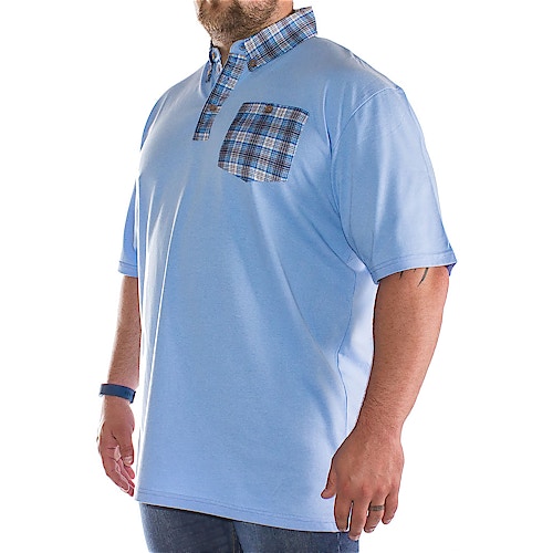 Bigdude Check Polo Shirt Blue
