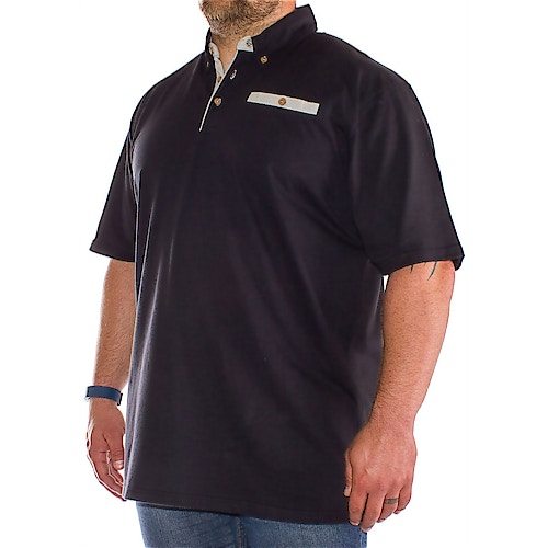 Bigdude Pocket Polo Shirt Black
