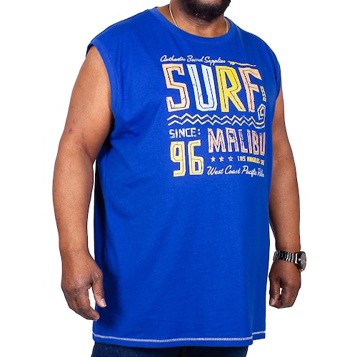 D555 Wallace Surf Malibu Sleeveless Printed T-Shirt Blue
