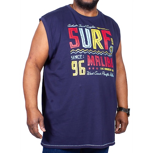 D555 Wallace Surf Malibu Sleeveless Printed T-Shirt Navy