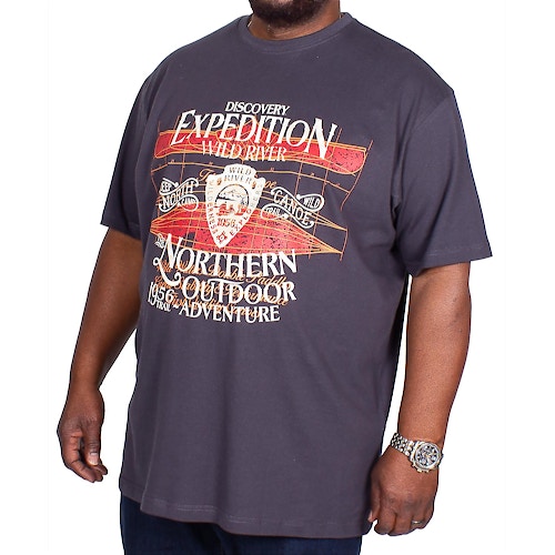 Espionage Expedition Print T-Shirt Charcoal