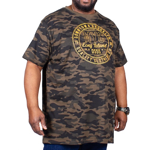 D555 Camouflage NYC Print T-Shirt Grün
