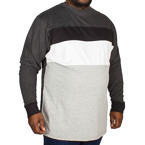 Kam Cut and Sew Long sleeve T-shirt Charcoal