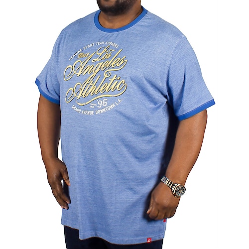 D555 Irvine ' Los Angeles Athletic' Print T-Shirt - Blue