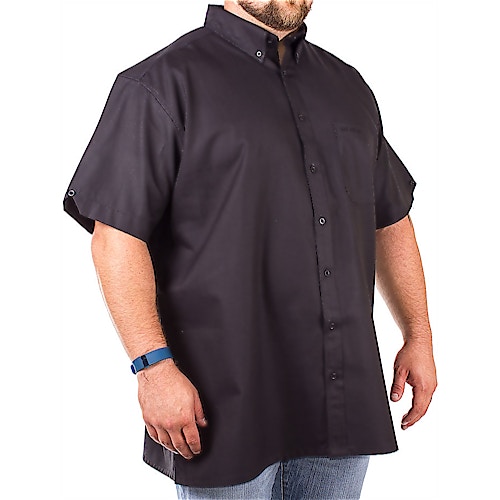 Espionage Black Short Sleeved Oxford Shirt