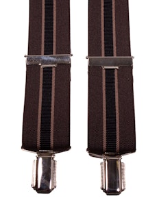 John King Extra Long Braces - Brown Stripe