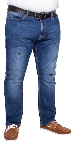 Bigdude Elasticated Waist Jeans Mid Wash