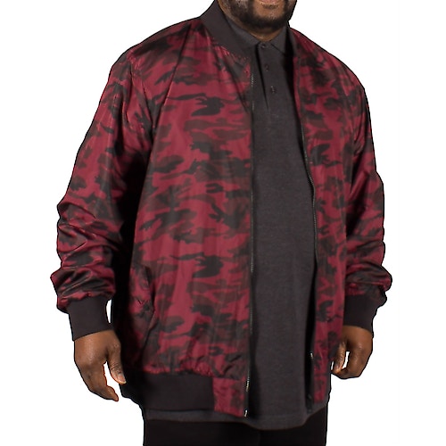 D555 Camo Lined Camouflage M1A Bomber Jacket - Red