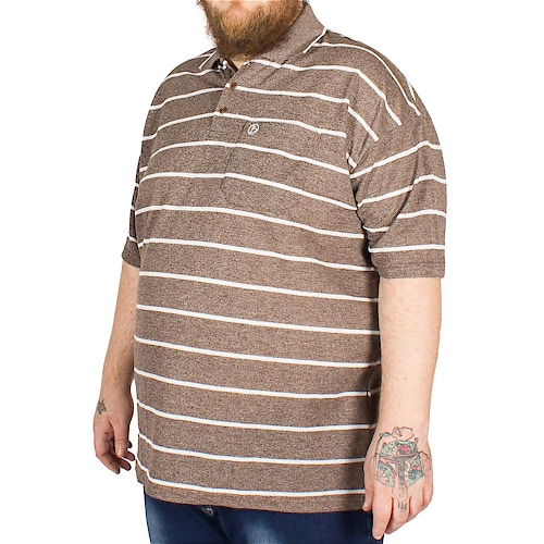 Brooklyn Gabriel Stripe Polo Shirt Brown