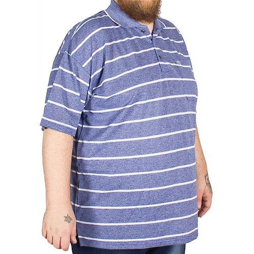 Brooklyn Gabriel Stripe Polo Shirt Royal Blue